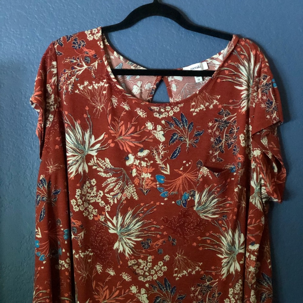 Burnt orange blouse